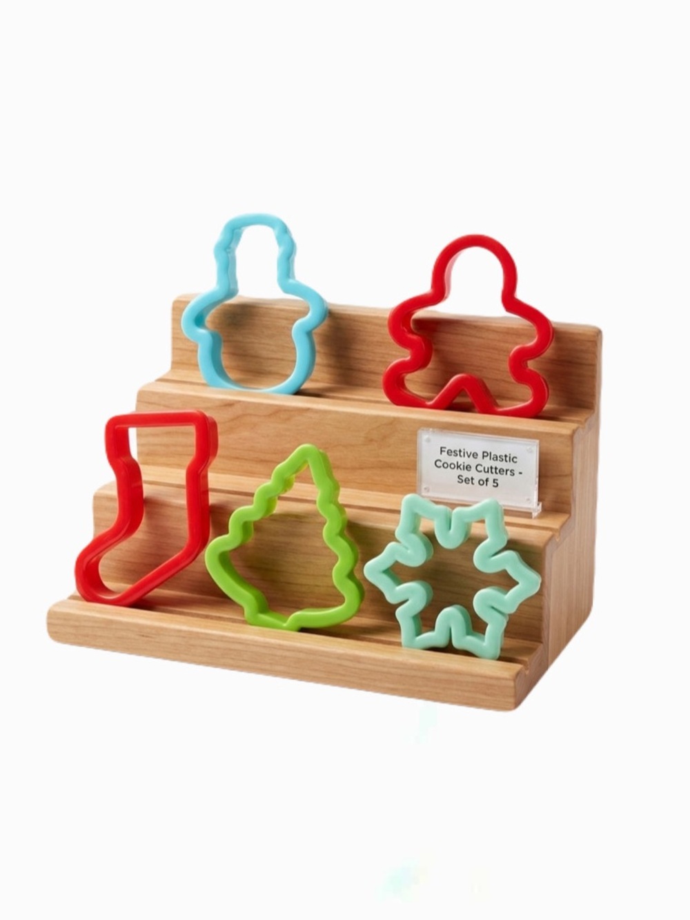 Holiday Home Snowman Stocking Tree Snowflake Gingerbread Man Cookie Cutter Set